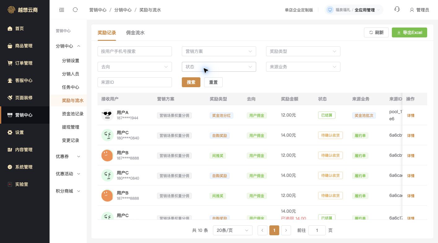 奖励记录